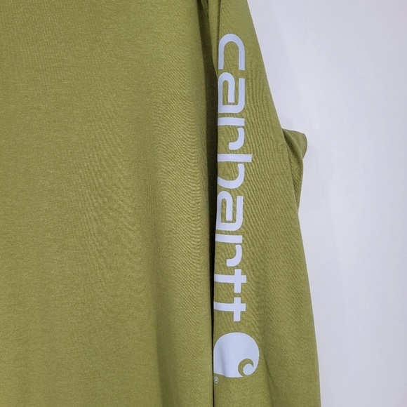 Carhartt Long Sleeve TShirt Crew Neck Tee Green Women’s/Unisex 2X - Picture 5 of 5